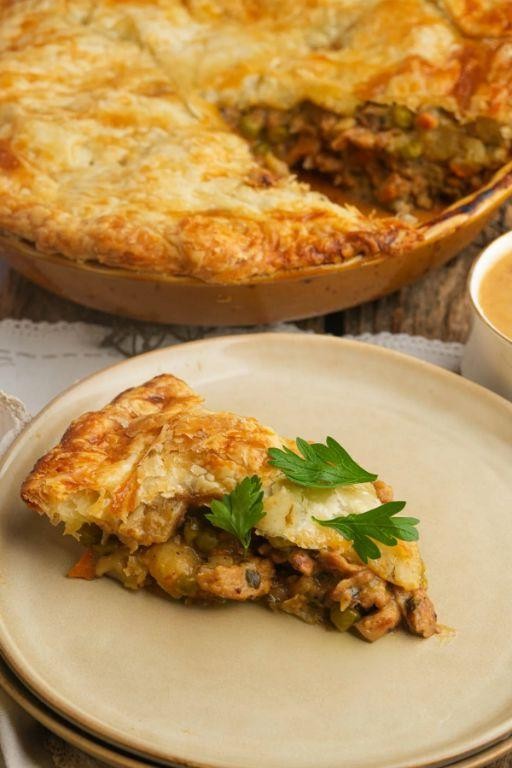 Savory Vegan Pot Pie with Flaky Crust