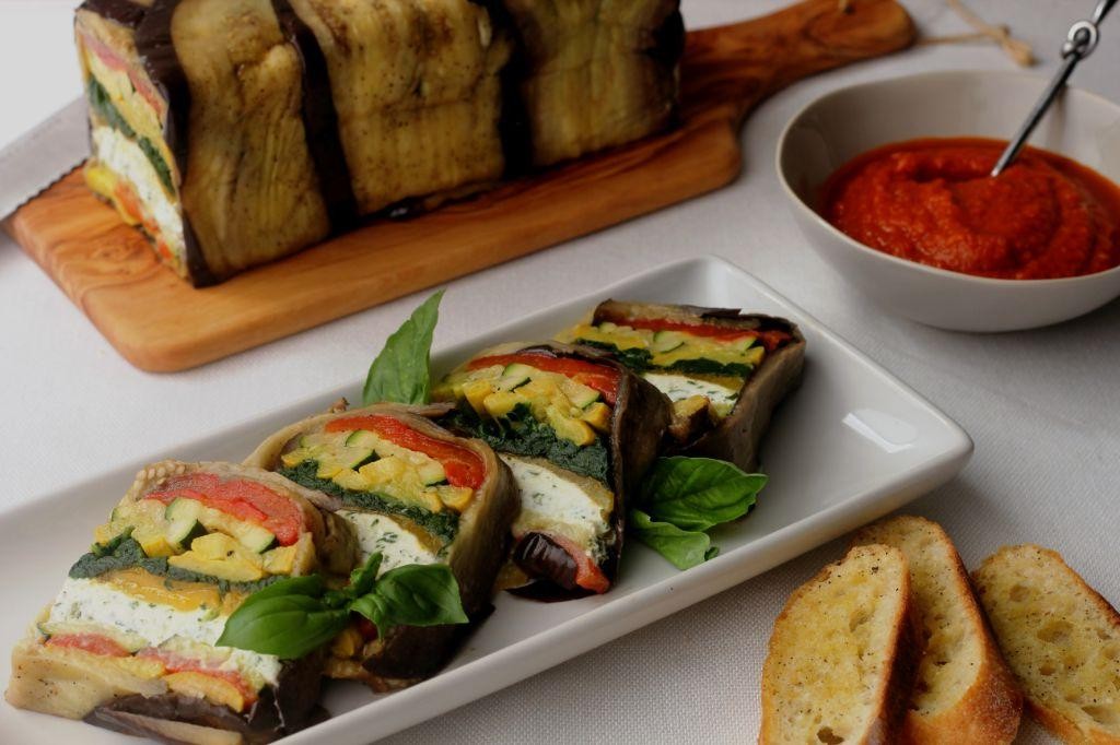Savory Vegetable and Goat Cheese Terrine