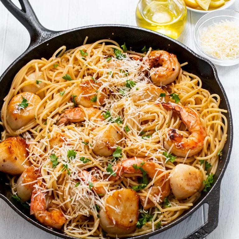 Scallop and Shrimp Scampi
