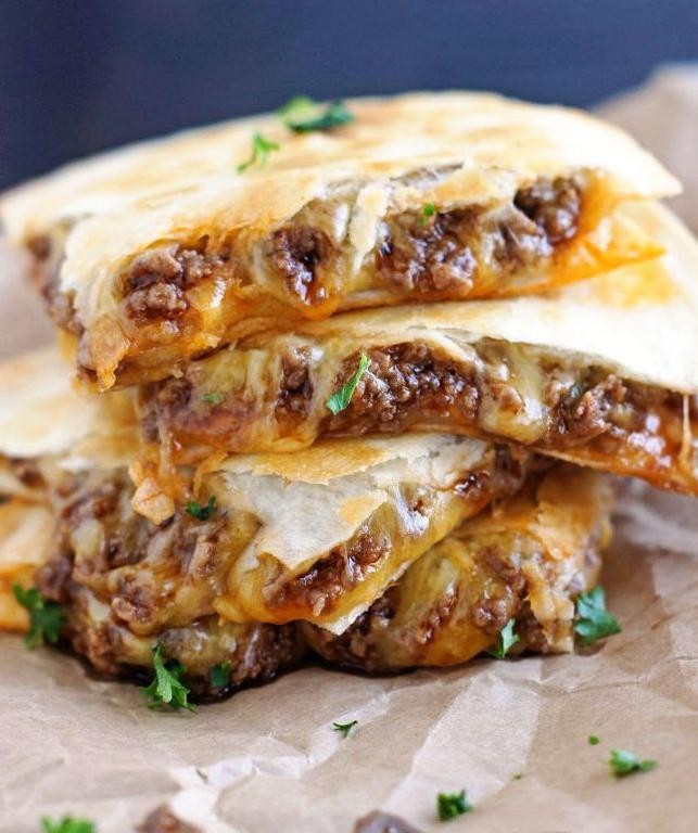 Scrumptious Sloppy Joe Quesadillas