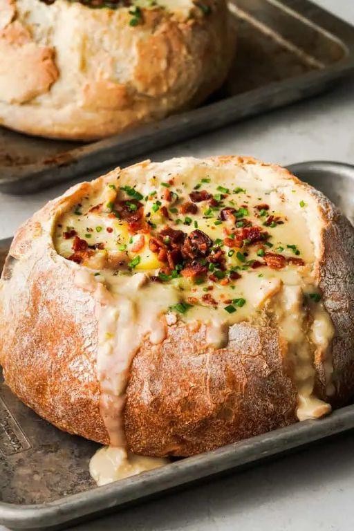 Seafood Bisque Bread Bowl