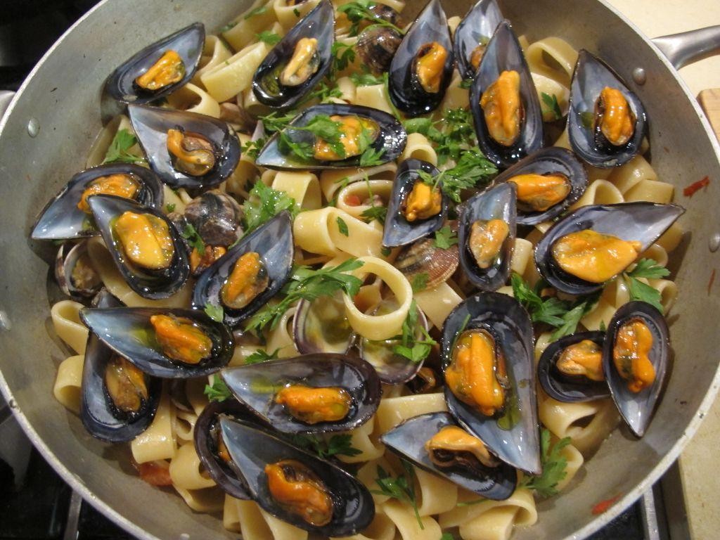 Seafood Calamarata with Mussels and Clams
