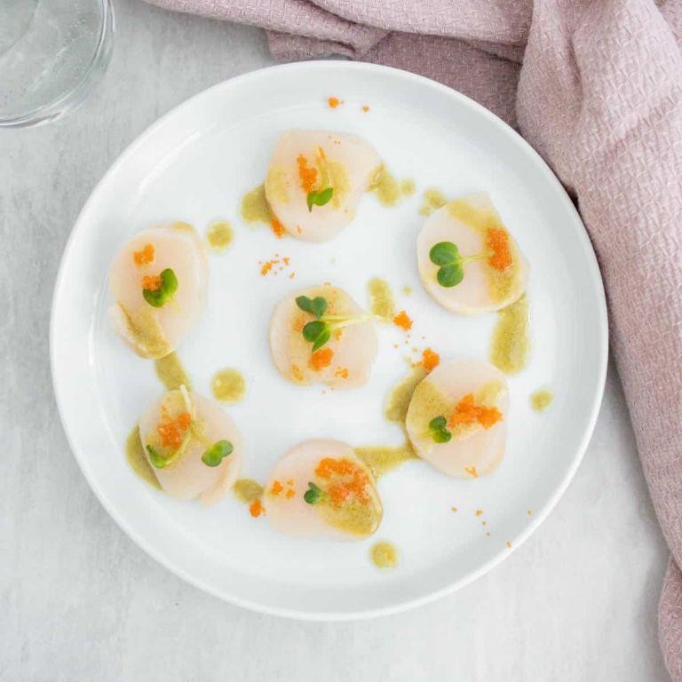 Seared Scallops with Wasabi-Lime Sauce