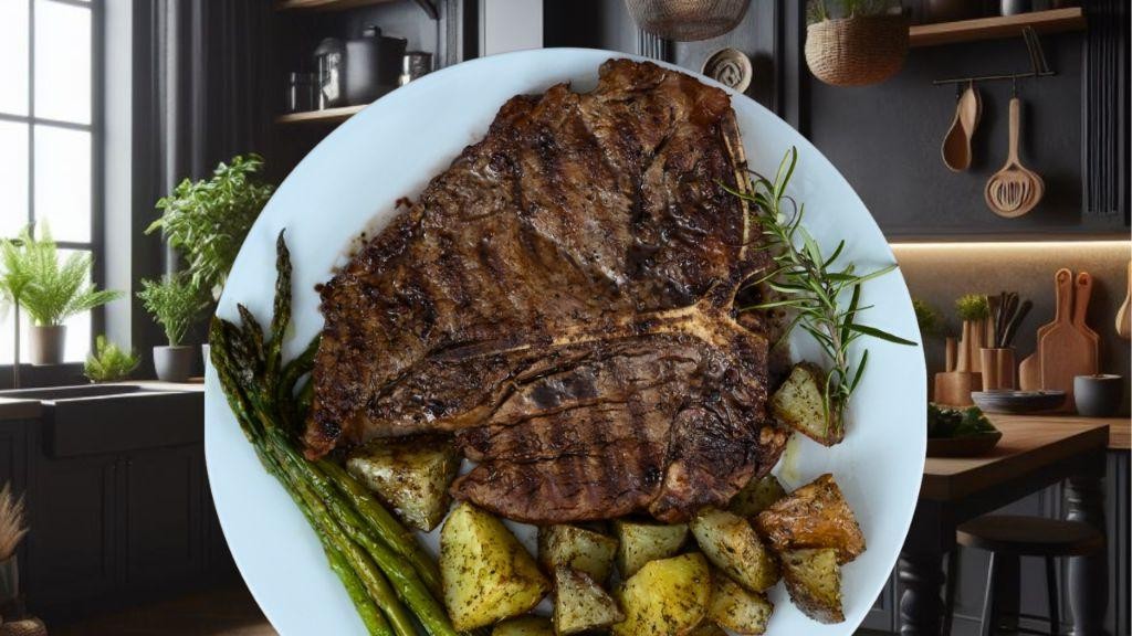 Seared T-Bone with Red Wine Reduction