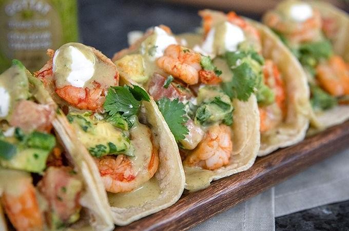 Serrano Chili and Lime Shrimp Tacos