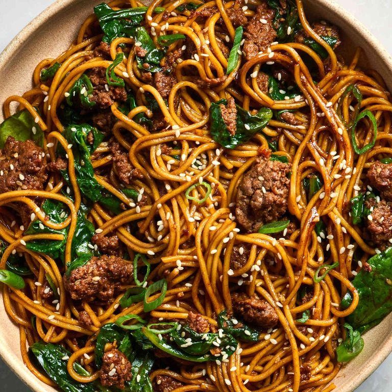 Sesame Beef and Noodle Skillet