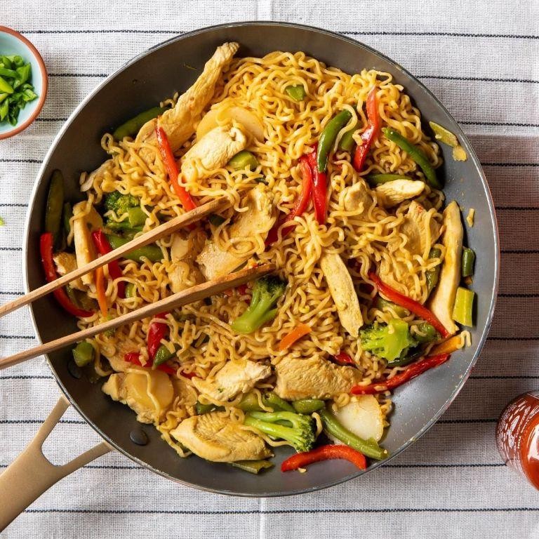 Sesame Chicken Ramen Stir Fry