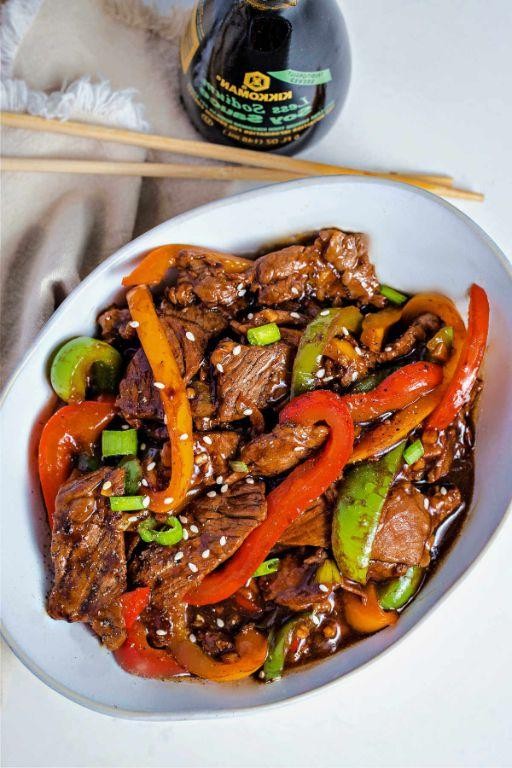 Sesame Ginger Pepper Steak Skillet