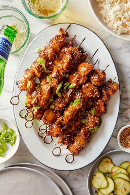 Sesame Honey Chicken Skewers