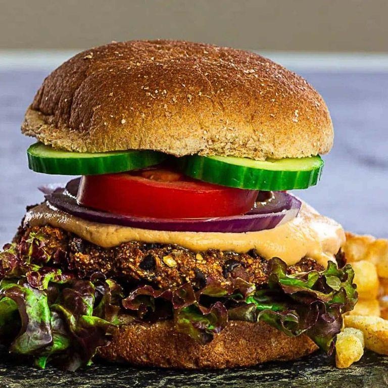 Sesame Miso Black Bean Burgers