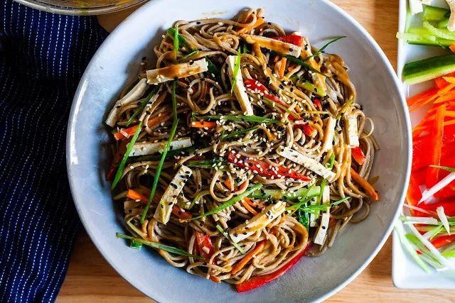 Sesame Peanut Cold Soba Noodles