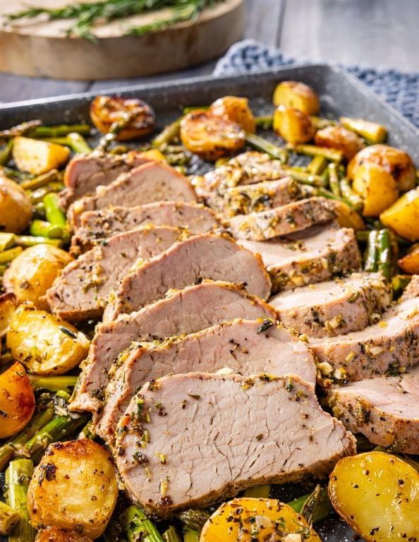 Sheet Pan Lemon Rosemary Pork Tenderloin