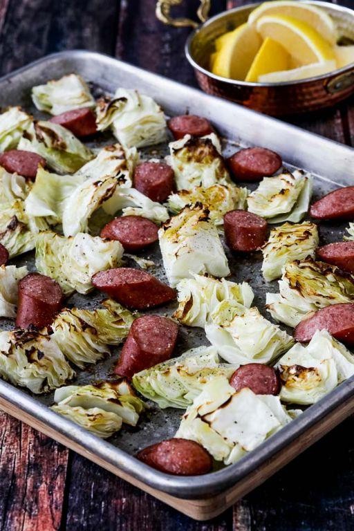Sheet Pan Sausage and Cabbage Dinner