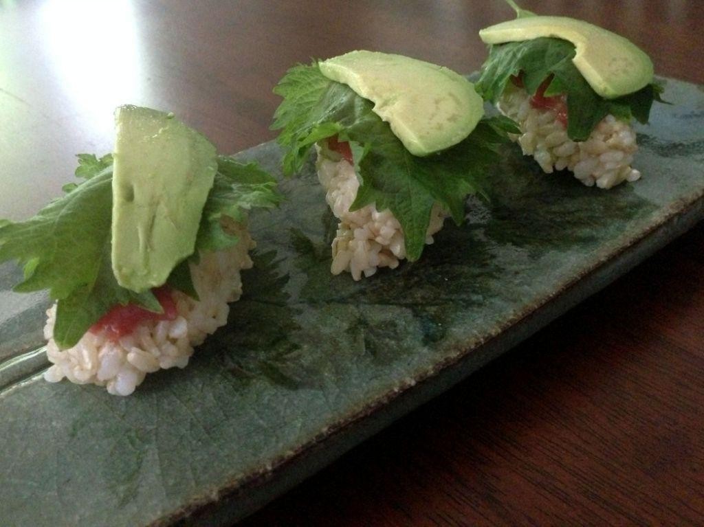 Shiso and Avocado Sushi