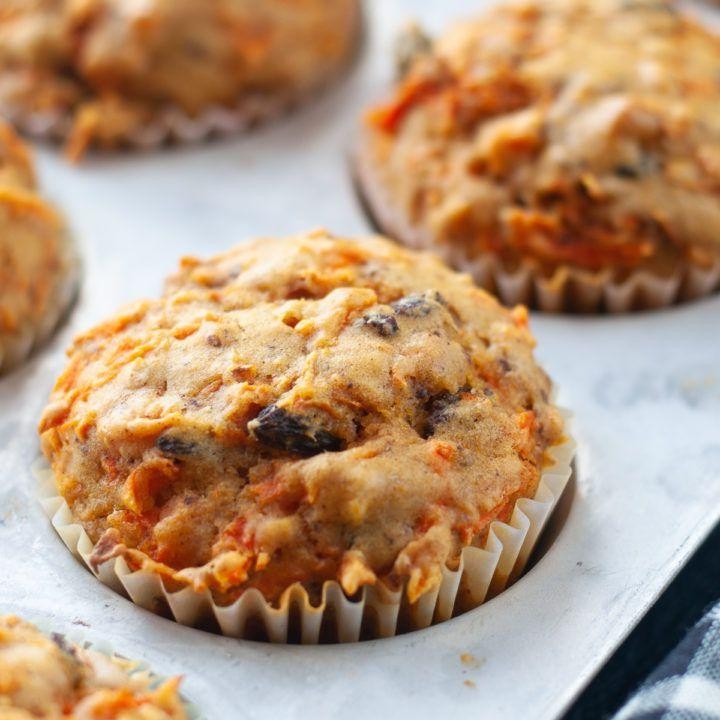 Shredded Carrot and Raisin Muffins