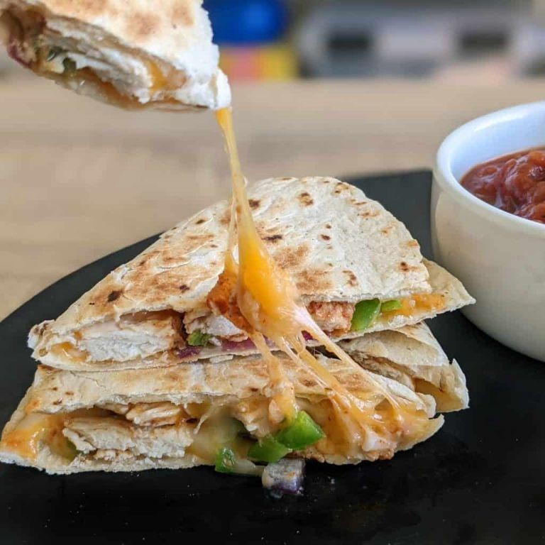Shredded Chicken Quesadillas with Jalapeños