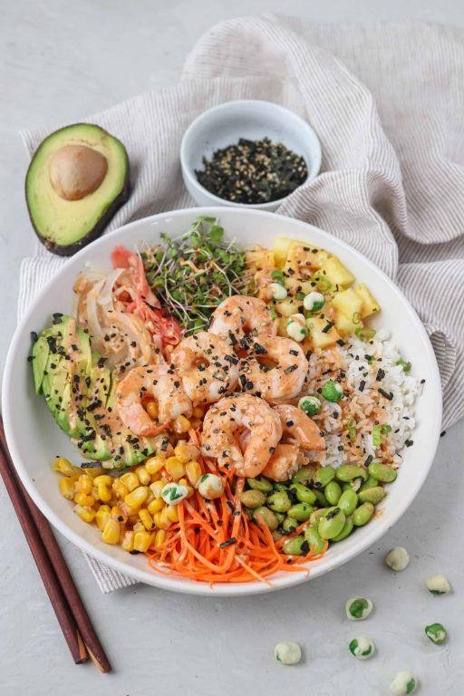 Shrimp Poke Bowl with Avocado