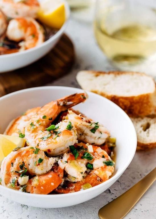 Shrimp Scampi with Garlic and White Wine