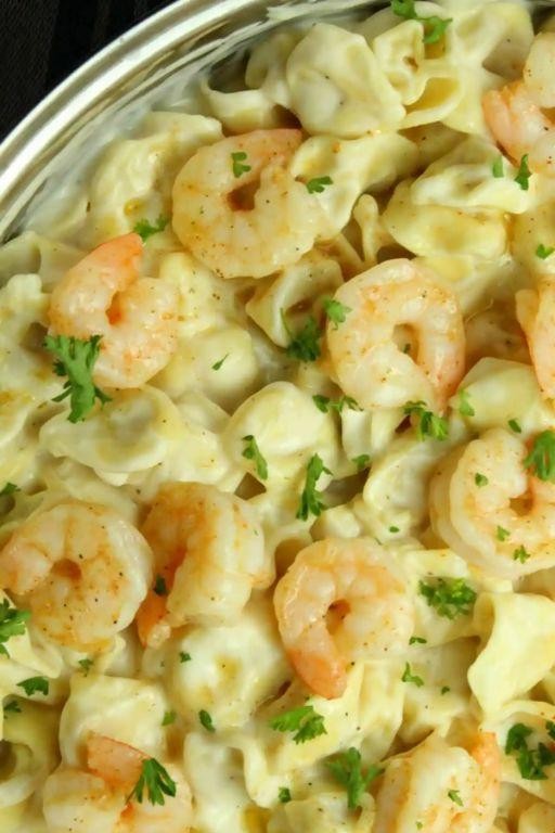 Shrimp Tortellini Skillet with Asparagus