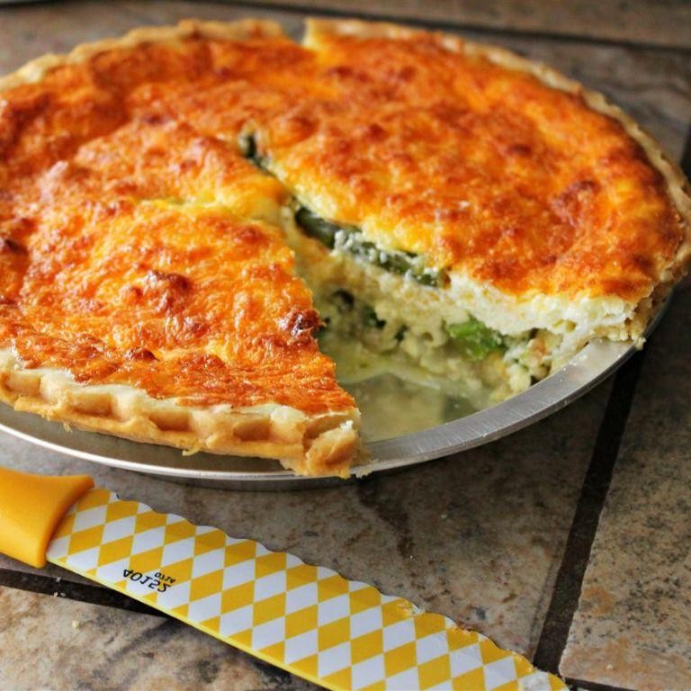 Shrimp and Asparagus Quiche