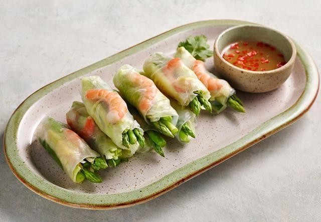 Shrimp and Asparagus Spring Rolls