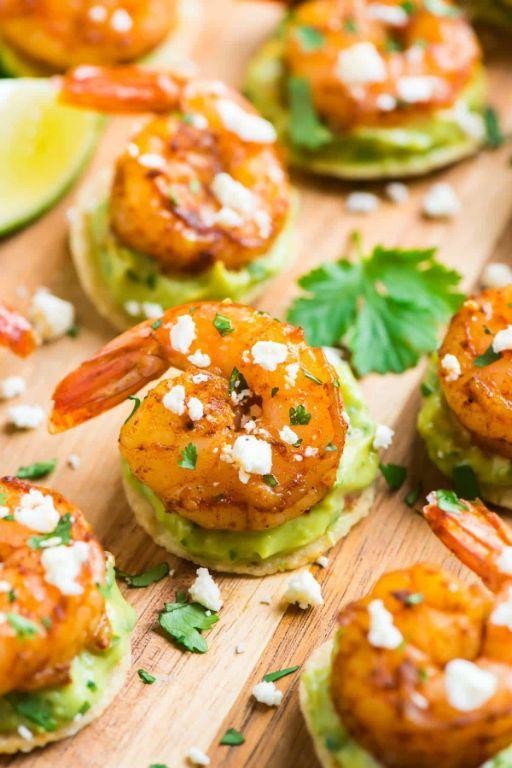 Shrimp and Avocado Bites with Garlic Aioli