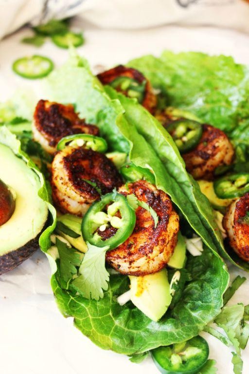 Shrimp and Avocado Lettuce Wraps