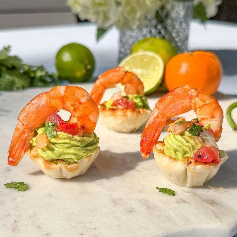 Shrimp and Avocado Tartlets with Lime Zest