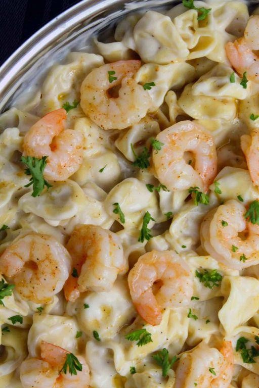 Shrimp and Cheese Tortellini Alfredo