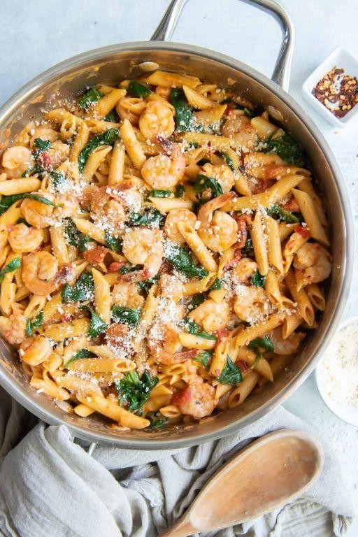 Shrimp and Spinach Protein Pasta Delight