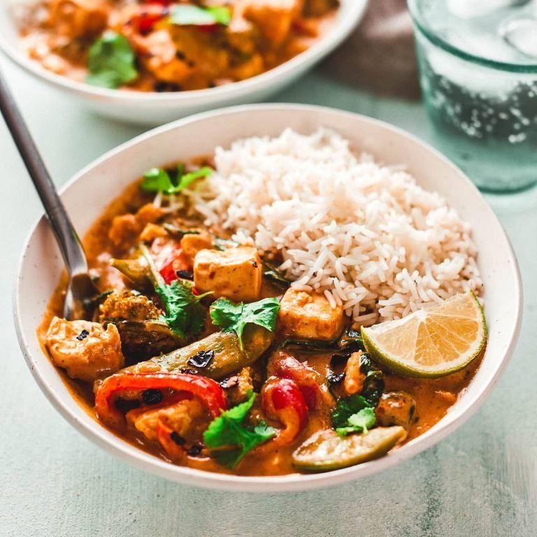 Silken Tofu Curry with Coconut Milk