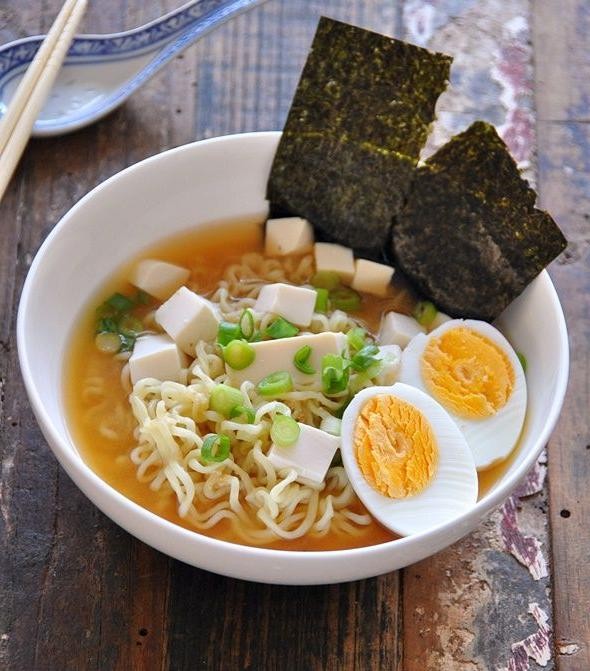 Silken Tofu Ramen with Miso Broth
