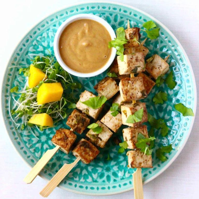 Silken Tofu Satay Skewers