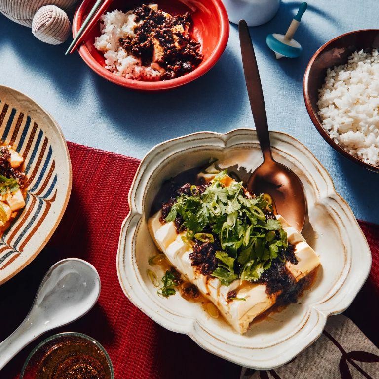 Silken Tofu and Black Bean Stir-fry