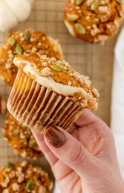 Silky Pumpkin Spice Cheesecake Cupcakes