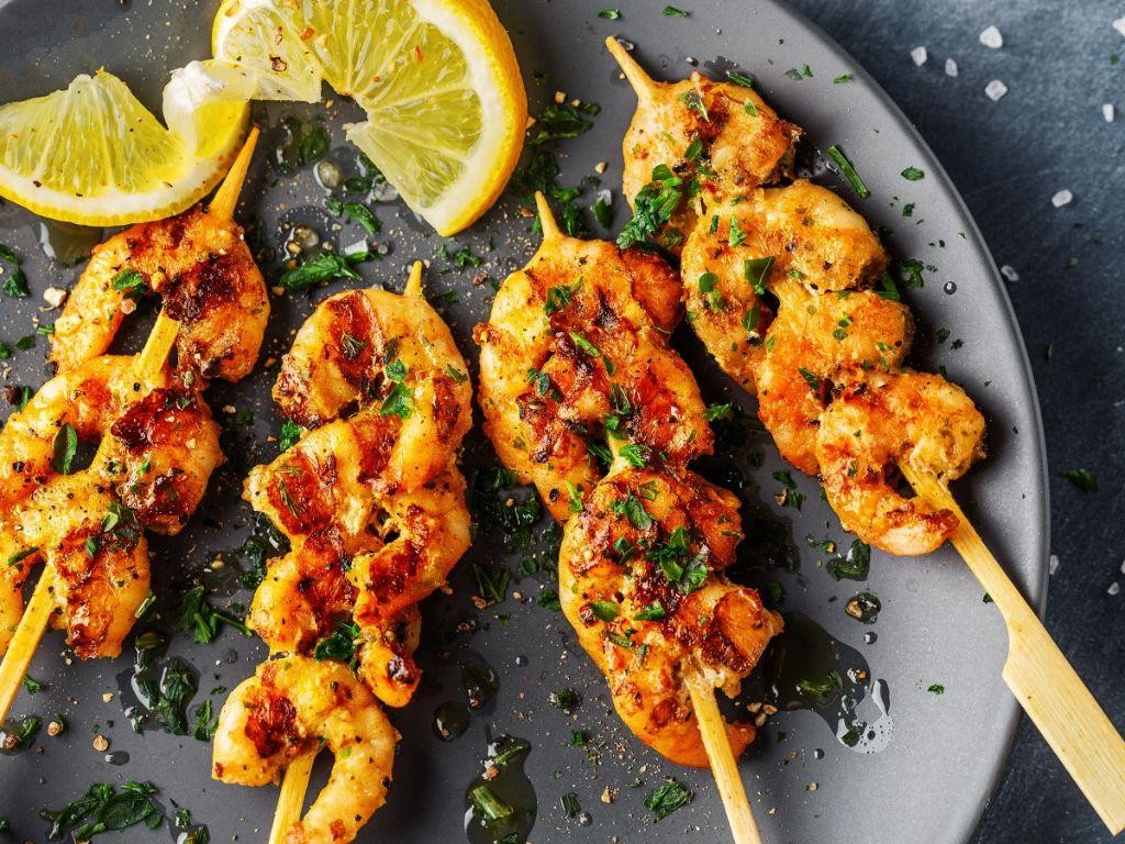Simple Air Fryer Shrimp Skewers