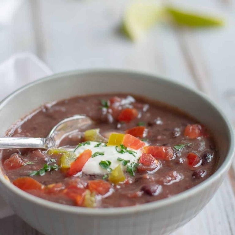 Simple Black Bean and Ham Soup