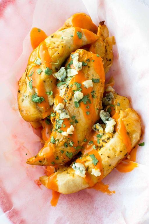 Simple Buffalo Crockpot Chicken Tenderloins