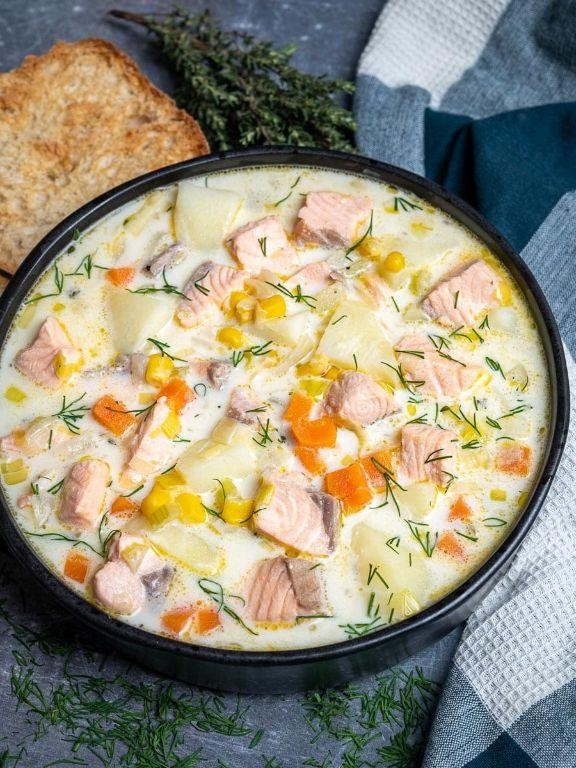 Simple Canned Red Salmon Chowder