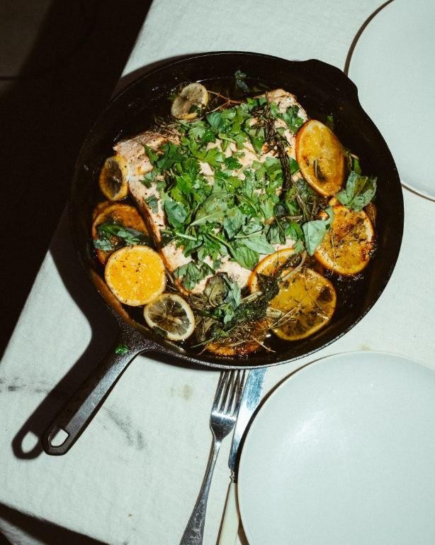 Simple Cast Iron Citrus Salmon
