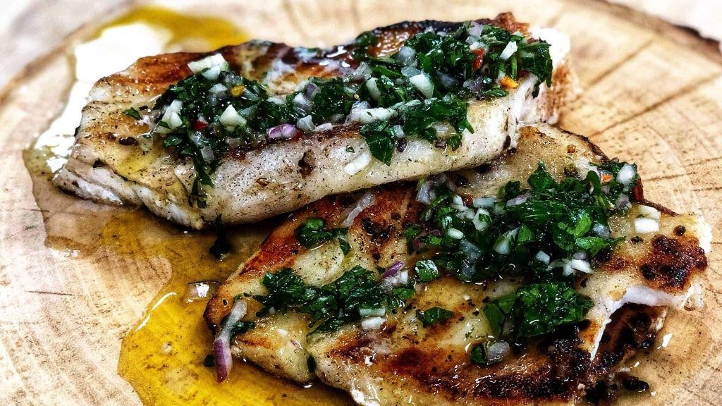 Simple Corvina with Chimichurri Sauce