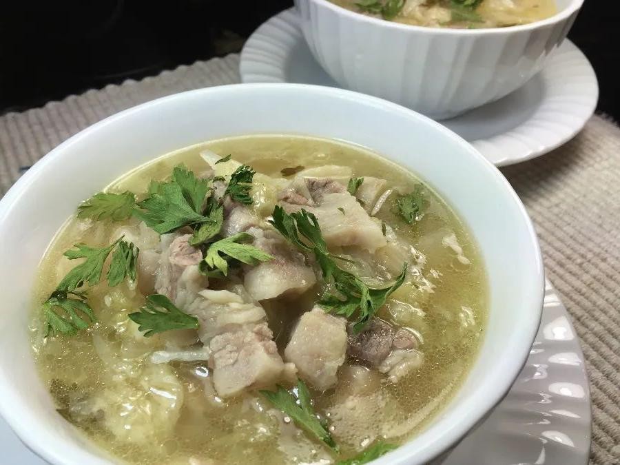 Simple Keto Pork Belly and Cabbage Soup