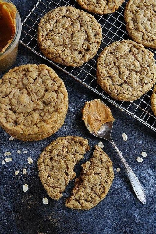 Simple Peanut Butter Oatmeal Cookies with Sea Salt