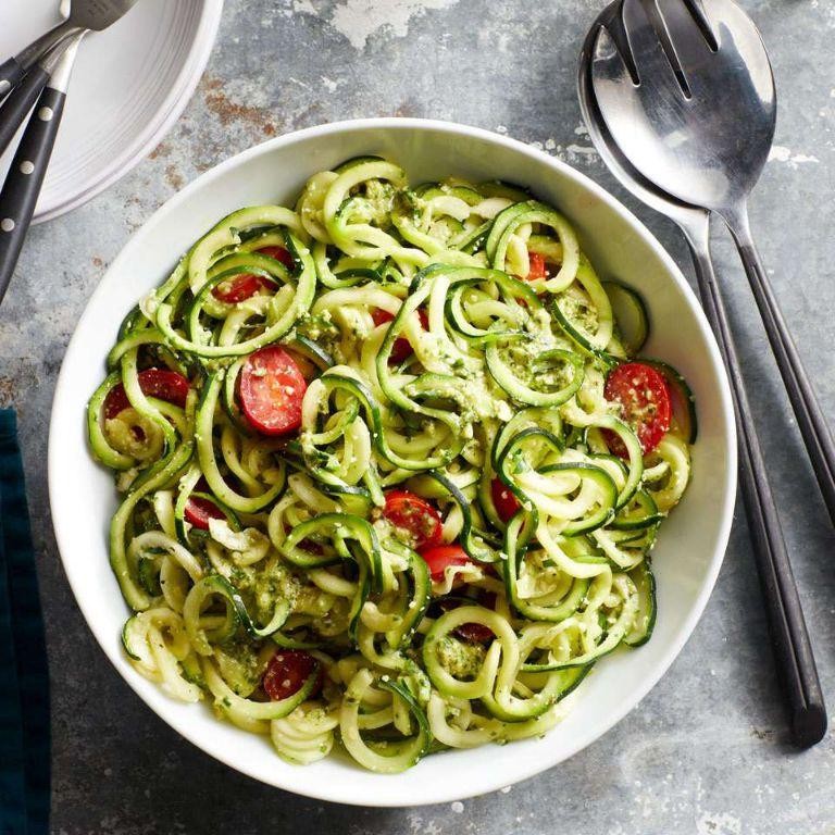 Simple Pesto Zucchini Noodles