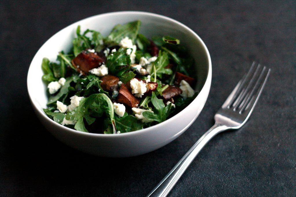 Simple Radish and Arugula Salad with Balsamic Glaze