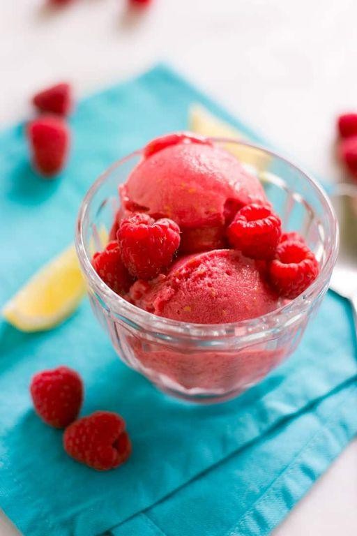Simple Raspberry Sorbet