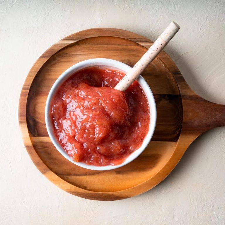 Simple Rhubarb Compote with Honey