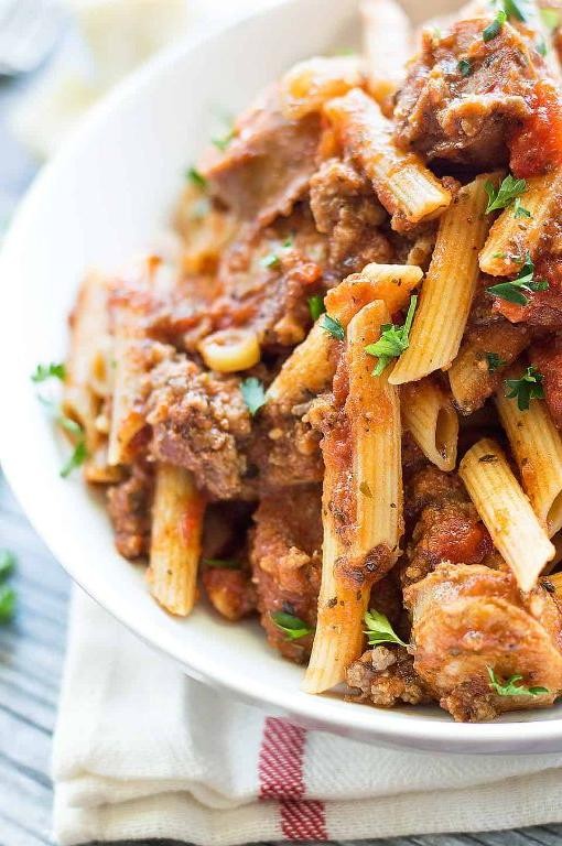 Simple Sausage Marinara Pasta