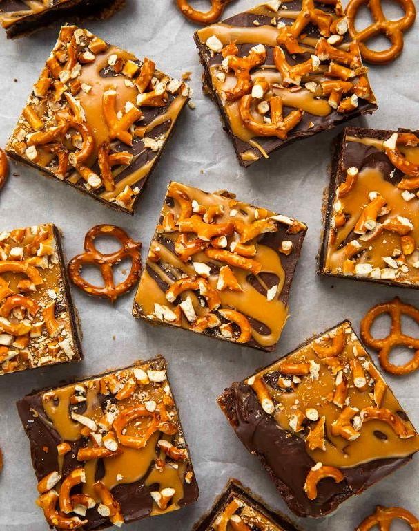 Sinister Salted Caramel Pretzel Brownies