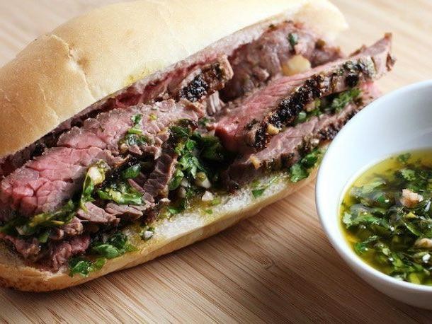 Sirloin Steak and Chimichurri Sandwich